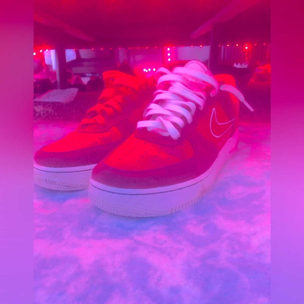 First Born Air Forces Red with other red and white laces.